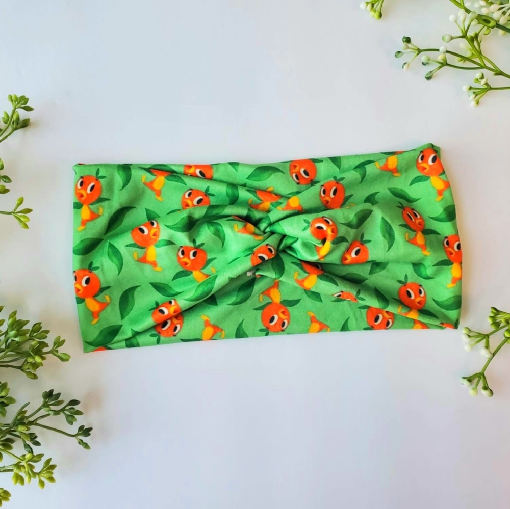 Headband birds orange
